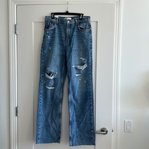 Zara distressed 90s Full Length Jeans